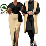 Luxury African Men Senator Coat, Shirt, and Pants Attire (Can use for Couple Outfits)