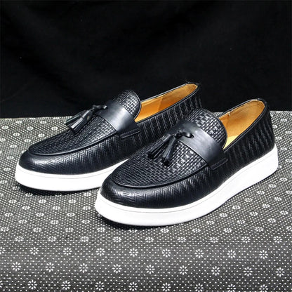 Classy Men's Flat Sole Tassel Loafers