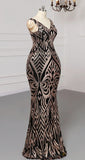 Plus size Elegant beaded sleeves sequins Evening dress