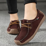 Suede Leather Loafer Shoes for women