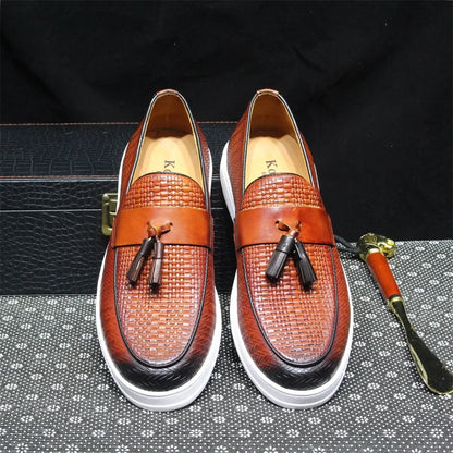 Classy Men's Flat Sole Tassel Loafers