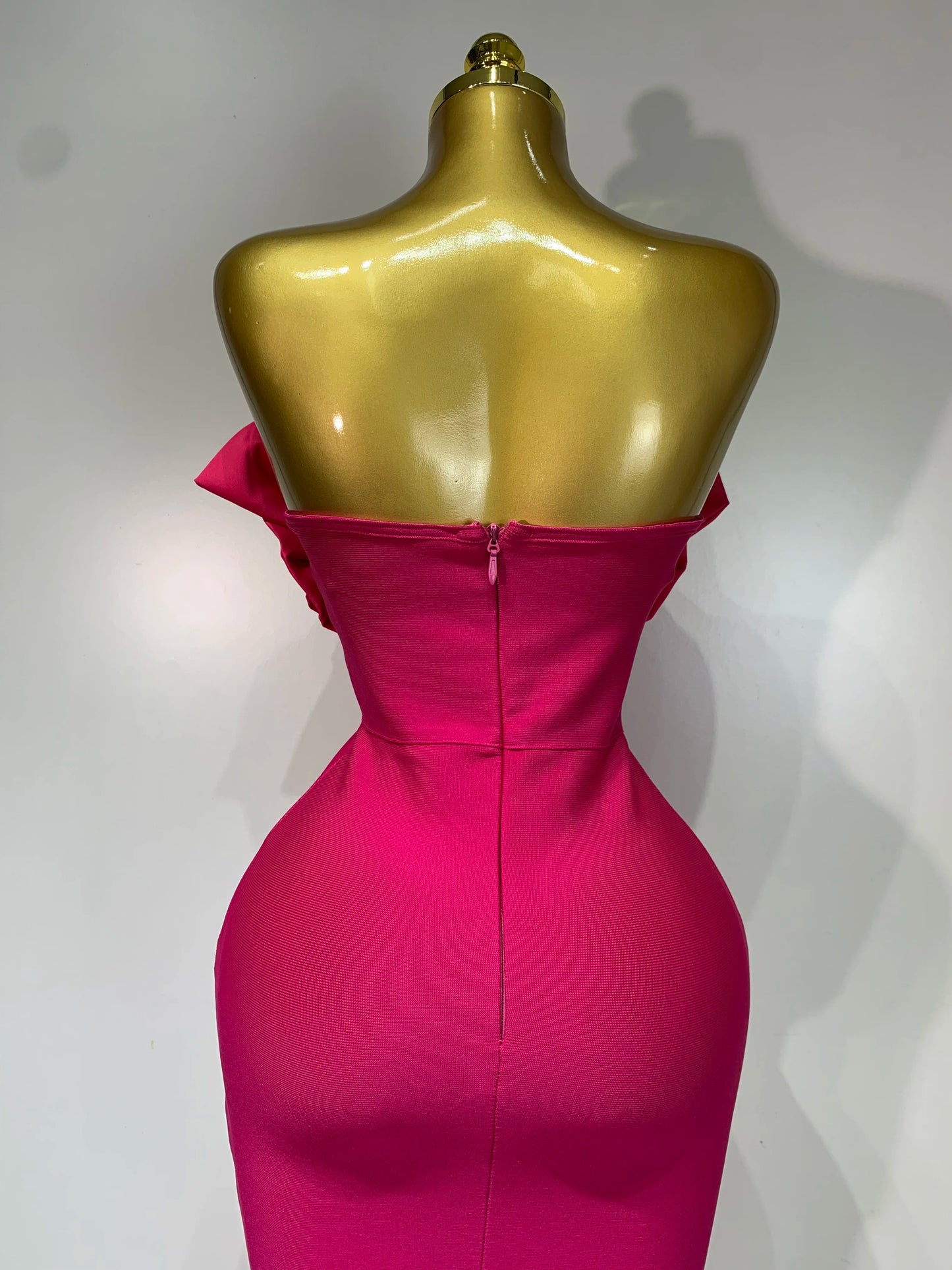 Luxury Bandage Strapless Appliques Sparkly Diamond Evening Club Outfit