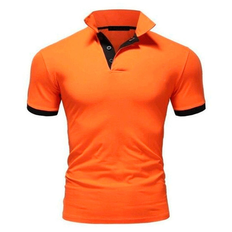 Short Sleeve Polo Business Casual Luxury Tee Shirt  Men