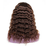 200% Density Chocolate Brown Deep Wave Human Hair Wig