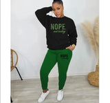 Letter Print Long Sleeve Pullover And Jogger Pants Tracksuit
