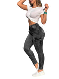 Skinny High waist Pocket Zipper Jean