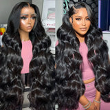 300% Density Body Wave Lace Frontal Human Hair Wigs