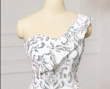 Plus size Elegant one shoulder sequins Evening dress