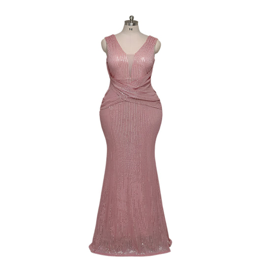 New Plus size Sequin Formal Party dress