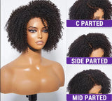 4C Edges Natural Hairline Curly Bob Wig