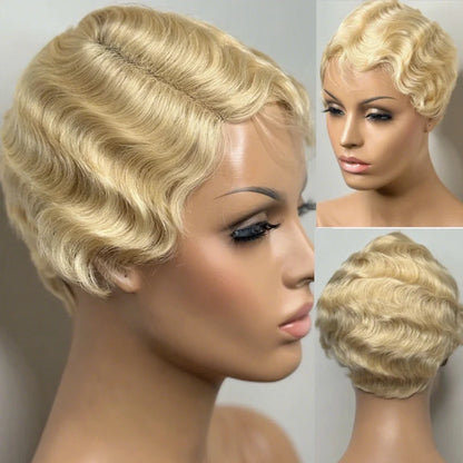 613 Blonde Pixie Cut Wig