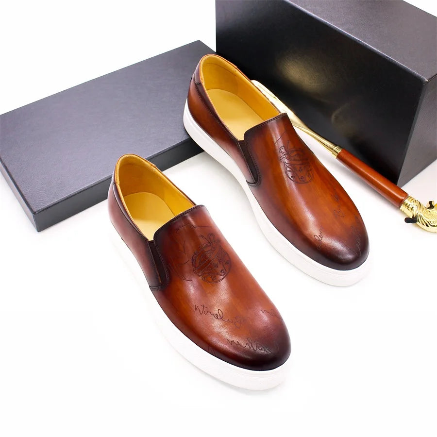 Genuine Leather Handmade Casual Men's Fashion Loafers