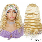 Wear And Go 613 Honey Blonde Deep Wave Headband Scarf Wig