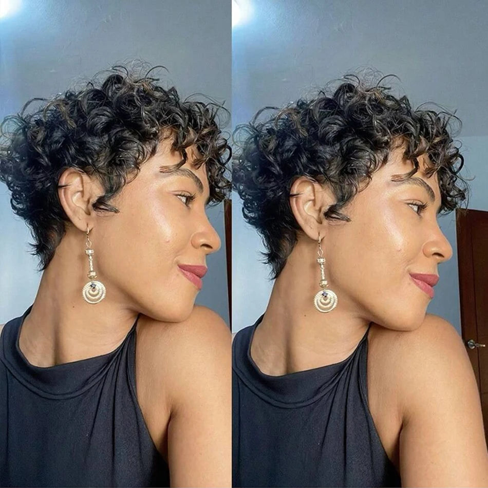 Curly Wave Pixie Cut Wigs