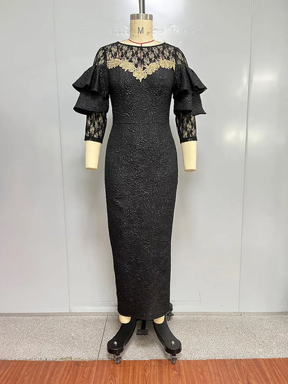 Black Lace Bodycon Dress