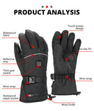 A1 Heated Winter Touch Screen Waterproof Gloves with Rechargeable Lithium Battery