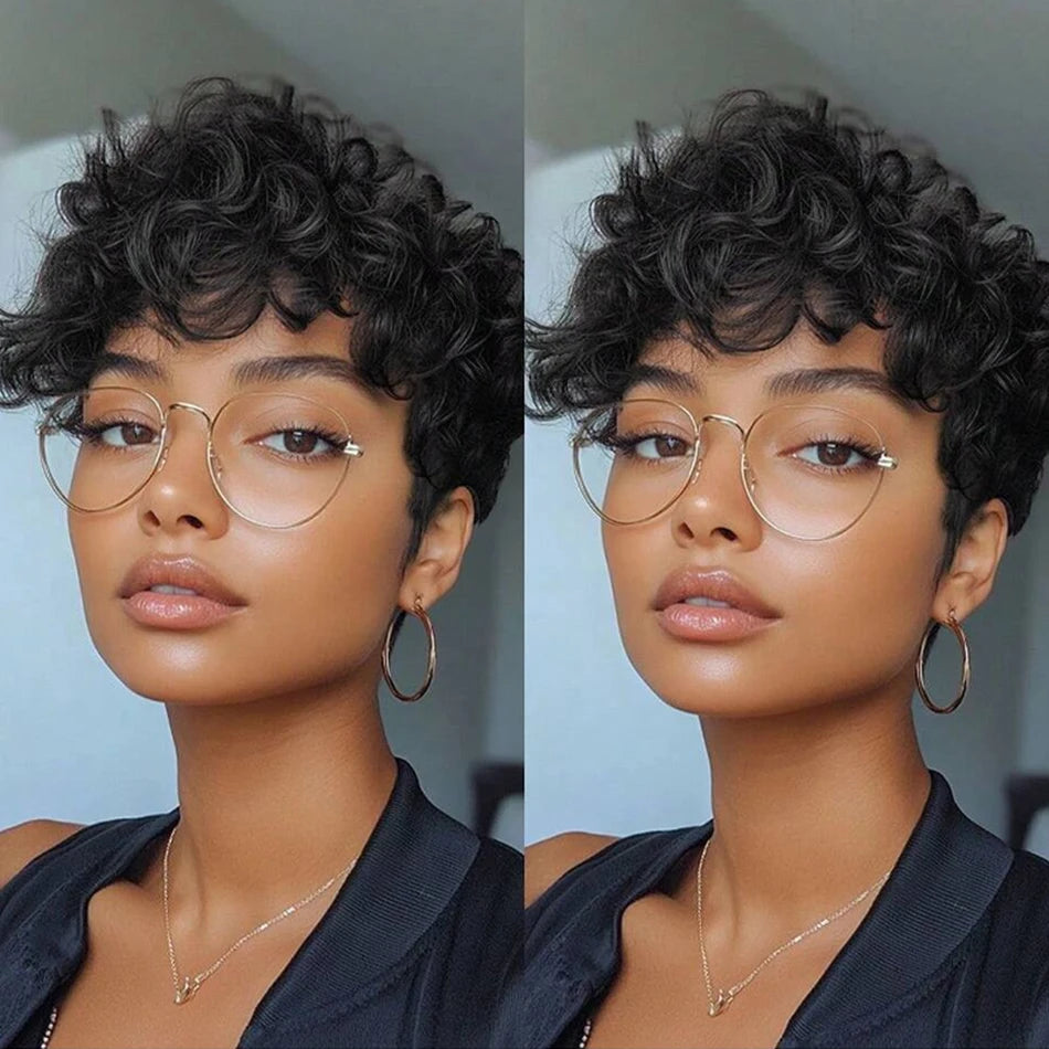 Curly Wave Pixie Cut Wigs