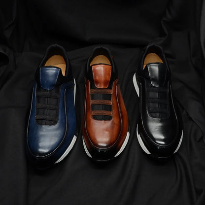 Genuine Cow Leather Slip-On Fashion Mens Loafers