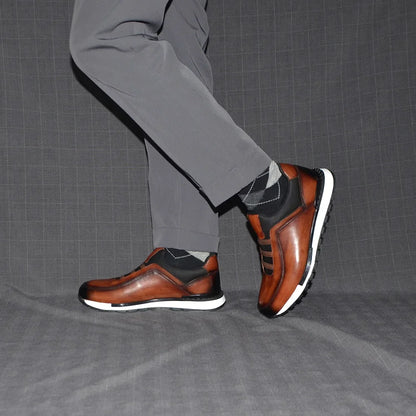 Genuine Cow Leather Slip-On Fashion Mens Loafers