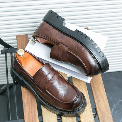 Casual men's Thick soled Loafers