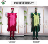 High-Quality Embroidery With jewel flannelette Clothing 3 Pcs Set (Red/Green)