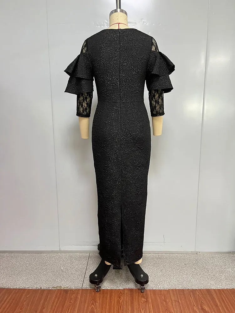 Black Lace Bodycon Dress