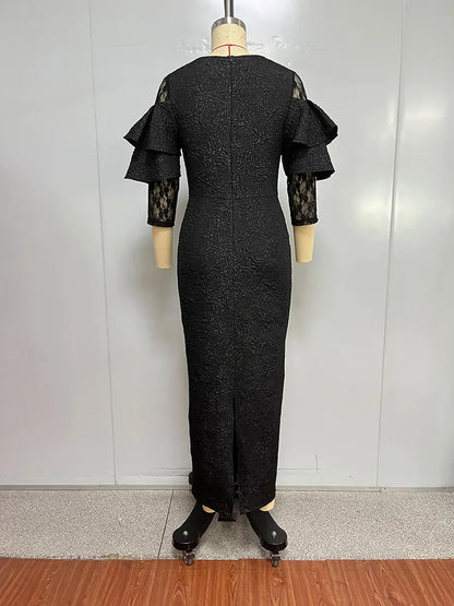 Black Lace Bodycon Dress