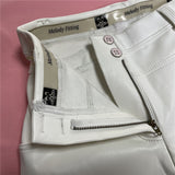 White Pu Leather Skinny Pant