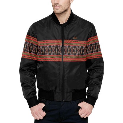 Men's Quilted Toghu Center Stripe Heritage Bomber Jacket
