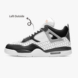 LAKA AJ4 Basketball Sneakers -White Sole