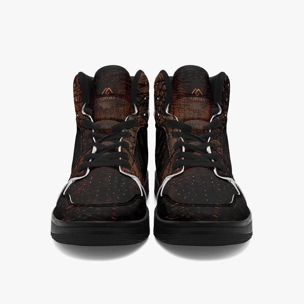 Men's MyMIYAKA Special Edition AJ High Top Sneakers - Black Sole