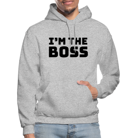 I'M THE BOSS Adult Hoodie - heather gray