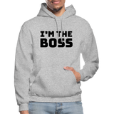 I'M THE BOSS Adult Hoodie - heather gray