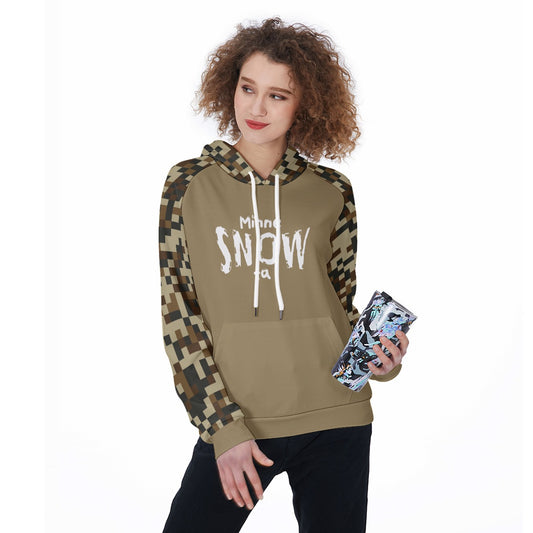 Minne-SNOW-ta Forest Camo Women's Raglan Pullover Hoodie