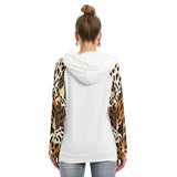 Melanin Hoodie With Double Hood - Leopard Sleeves