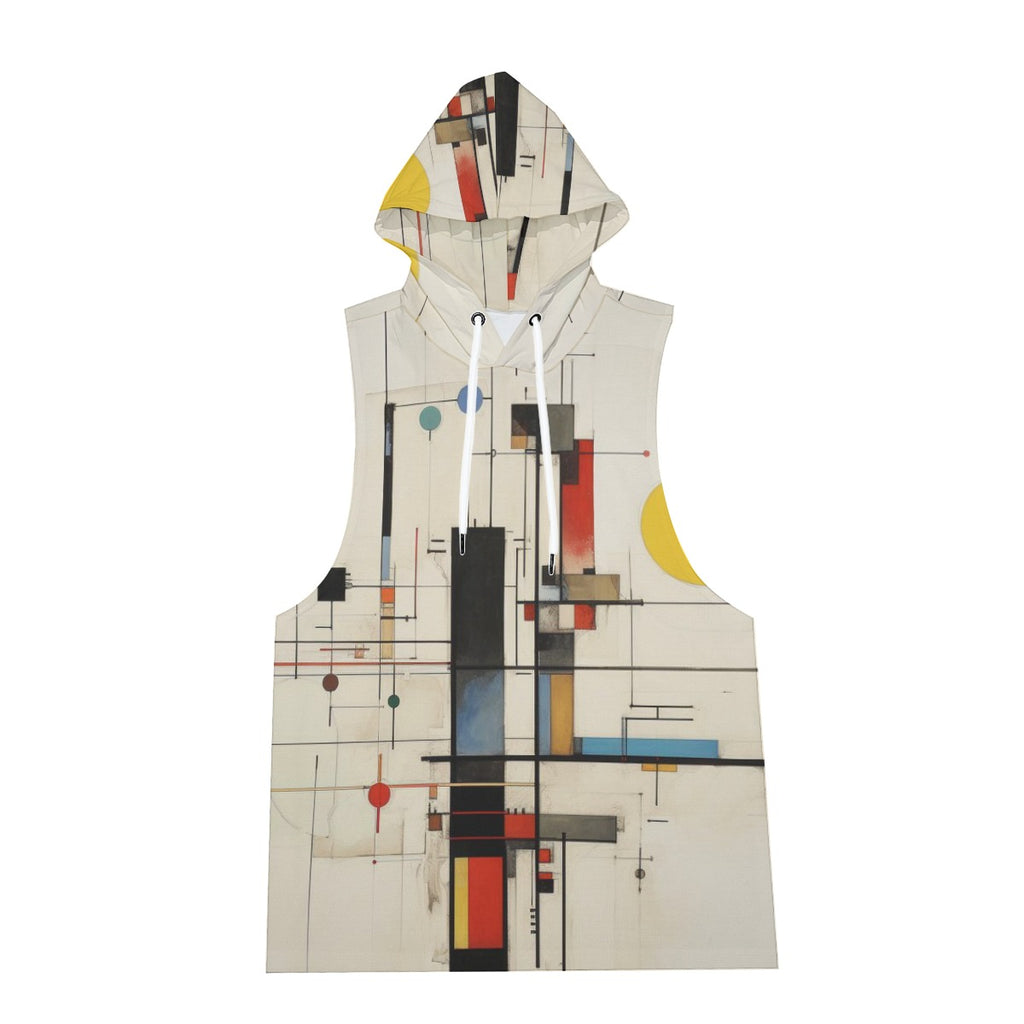 Abstract Men's Sleeveless Vest And Shorts Set