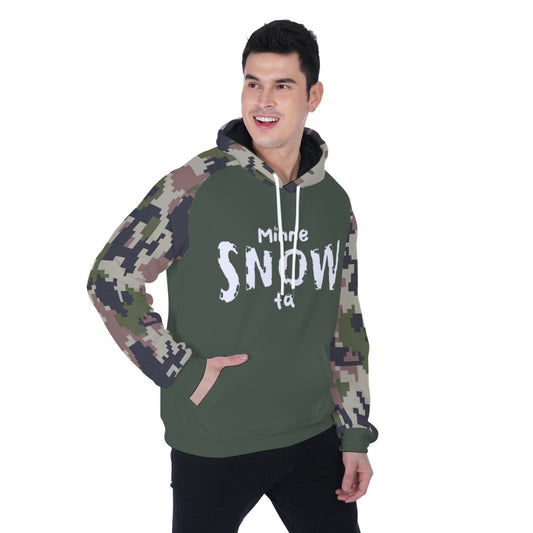 Minne-SNOW-ta Camo Men's Heavy Fleece Raglan Hoodie