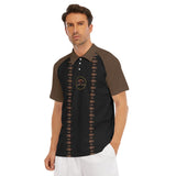 Double Gong Men's Short Sleeve Polo Shirt With Button Closure