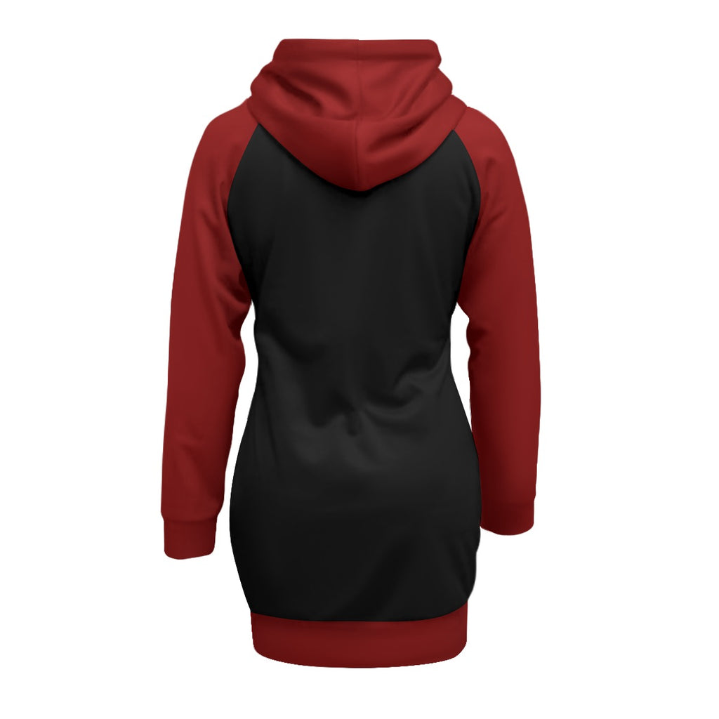 7 R's Women's Pullover Hoodie With Raglan Sleeve - Black