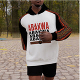 Abakwa Men's Heavy Fleece Raglan Hoodie - White
