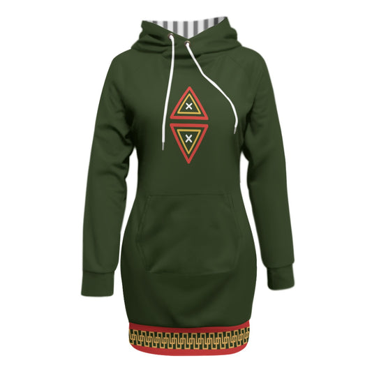 Vector Print Women's Pullover Hoodie With Raglan Sleeve