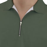 Kente Sleeves Men's Polo Shirt with  Zipper