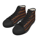 Men's Toghu Traditional Fabric High Top Black Sole Canvas Shoes