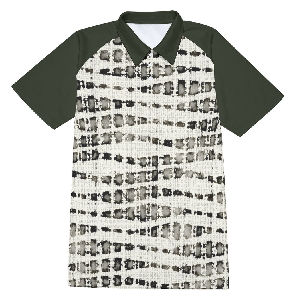 Raglan Golf Polo Shirt With Button Closure
