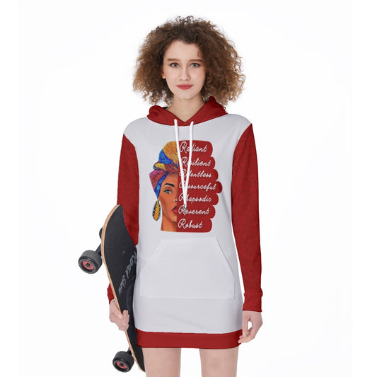 7 R's Women's Long Hoodie - White