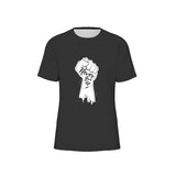 Never Give Up Unisex Waterproof Cotton T-Shirt - Black