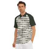 Raglan Golf Polo Shirt With Button Closure