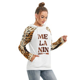 Melanin Hoodie With Double Hood - Leopard Sleeves