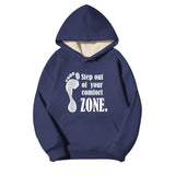 Step-Out Fleece-lined Hooded Cotton Sweatshirt