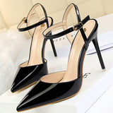 Fashion Patent Leather High Heels Sandals